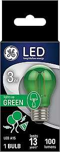 BULB LED PARTY A15 SWHT GRN 3W