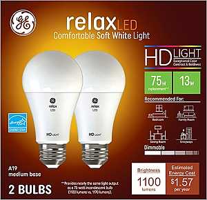 BULB LED HD A19 E26 SFTWHT 13W