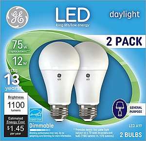 BULB LED GP A19 DAYLIGHT 12W  