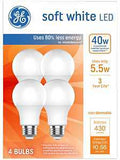 LED LIGHT BULB A19 SFT WHT 40W