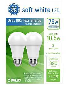 LED LIGHT BULB A19 SFT WHT 75W