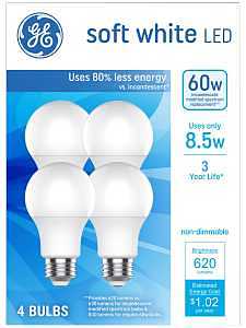 LED LIGHT BULB A19 SFT WHT 60W