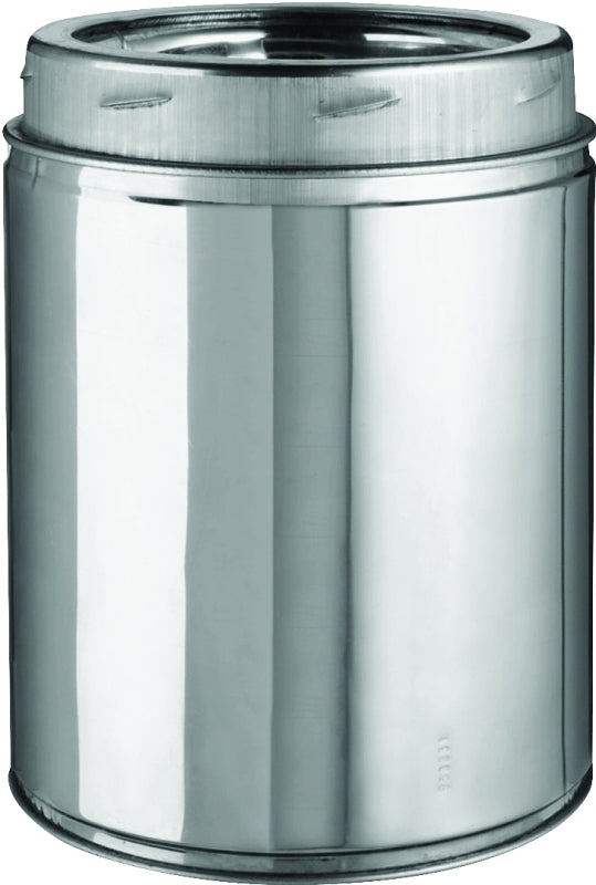 Selkirk 206009 Chimney Pipe, 6 in ID, 8 in OD, 9 in L, Stainless Steel
