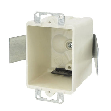 fiberglassBOX 9361-ESK Switch/Outlet Box, 1-Gang, 2-Outlet, 4-Knockout, Fiberglass/Polyester, Off-White
