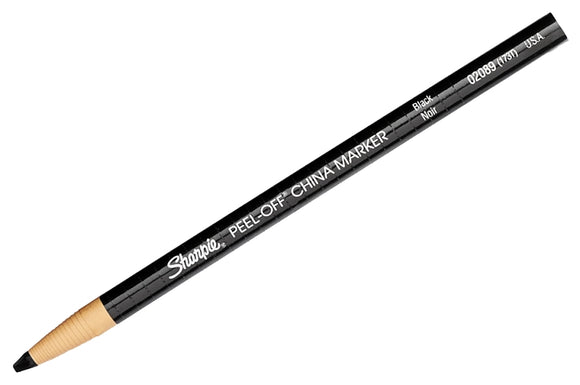 Sanford 2229060 Peel-Off China Marker, Black, Wood Barrel