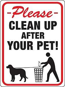 SIGN CLEAN UP AFTER YOUR PET  