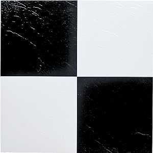VINYL FLOOR TILE BLACK/WHITE  