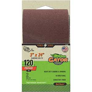 3X24 120GRIT ALUM OX BELT 2PK 
