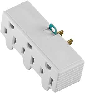 3OUTLET GND ADAPT WHT CARDED  