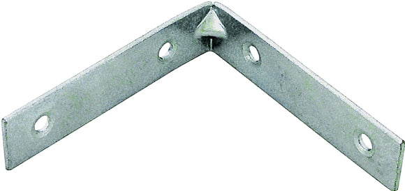ProSource CB-Z08-013L Corner Brace, 8 in L, 8 in W, 1-1/8 in H, Steel, Zinc-Plated, 5 mm Thick Material