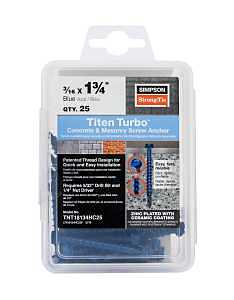 ANCHOR SCRW C&M HEX 3/16X1-3/4