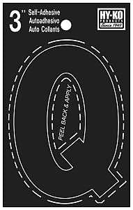 LETTER HOUSE Q 3IN  VINYL BLK 