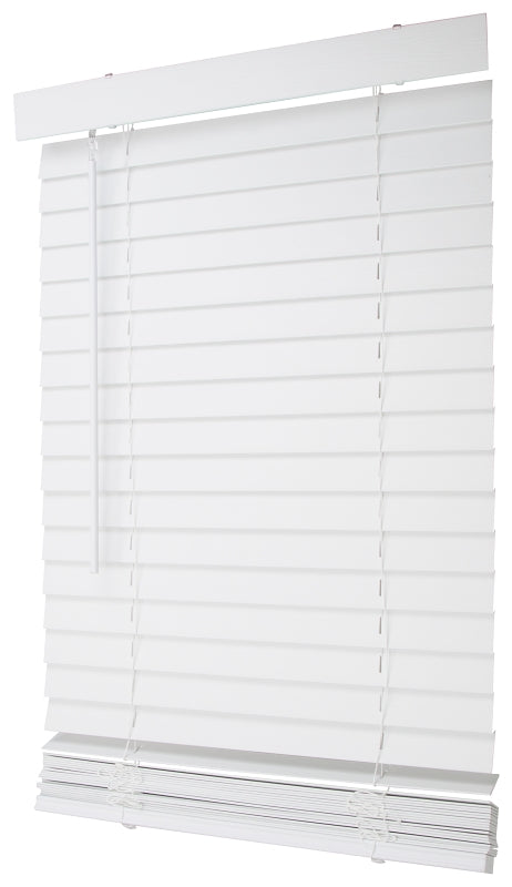 Simple Spaces FWMB-0 Blind, 42 in L, 23 in W, Faux Wood, White