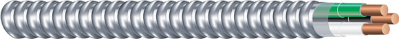 Armorlite 68579221 Decorative Armored Cable, 14 AWG Cable, 2 -Conductor, Copper Conductor, THHN/THWN Insulation