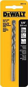 DRILL BIT BLACK OXIDE 1/4IN   