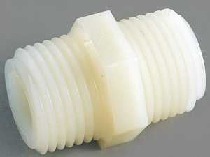 NIPPLE NYLON HEX MPT 3/8      