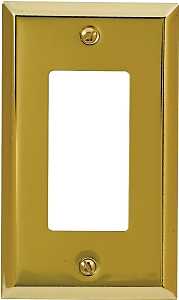 WALL PLATE 1G DECR STL BRT BRS