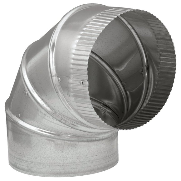 Imperial GV1329-C Adjustable Elbow, 7 in Connection, 30 ga Gauge, Galvanized