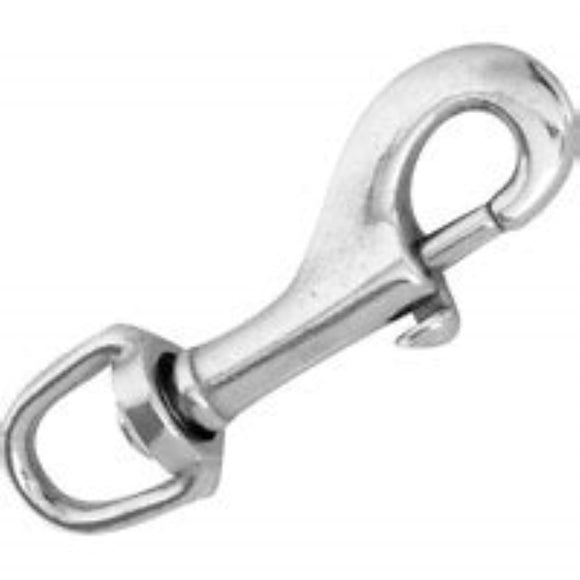 Campbell T7615402 Round Eye Bolt Snap, 5/8 in, 80 lb Working Load, Zinc, Nickel-Plated