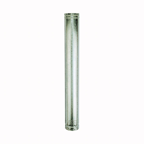 AmeriVent 3E3 Type B Gas Vent Pipe, 3 in OD, 3 ft L, Aluminum/Galvanized Steel