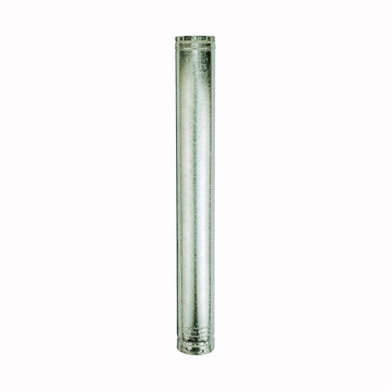 AmeriVent 3E24 Type B Gas Vent Pipe, 3 in OD, 24 in L, Galvanized Steel