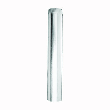 AmeriVent 3E18 Type B Gas Vent Pipe, 3 in OD, 18 in L, Galvanized Steel