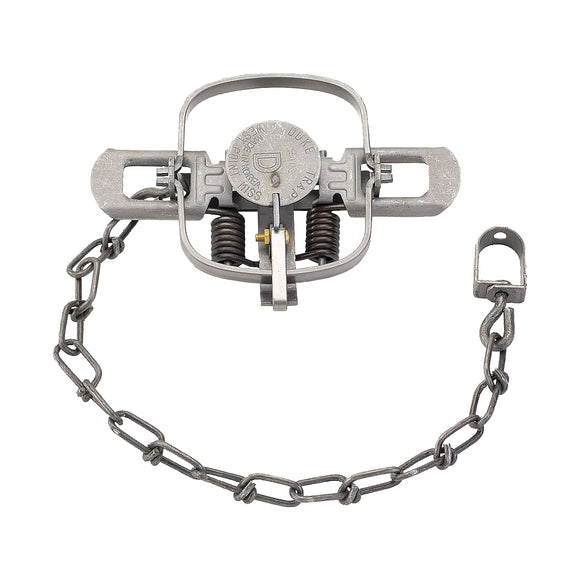 Duke Traps 0469 Coil Spring Trap, Spring Locking, For: Mink, Muskrat, Raccoon