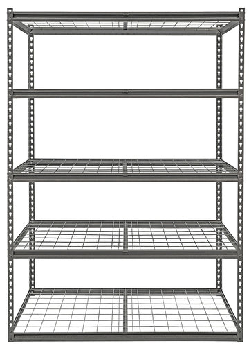 ProSource 310-ORG2505M Boltless Shelving Unit, 5000 lb, 5-Shelf, 48 in OAW, 24 in OAD, 72 in OAH, Black Speckled