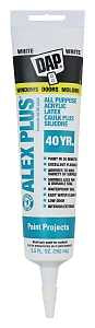 CAULK ACRYLIC W/SILI WHT 5.5OZ