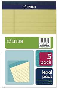 LEGAL PAD YELLOW 5X8IN        