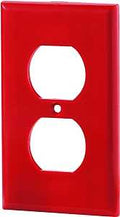 WALL PLATE 1GNG DPLX RECPT RED