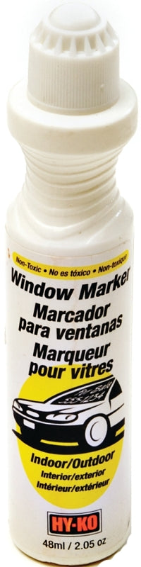 Hy-Ko 40610 Window Marker, Non-Toxic, Rain-Resistant, White