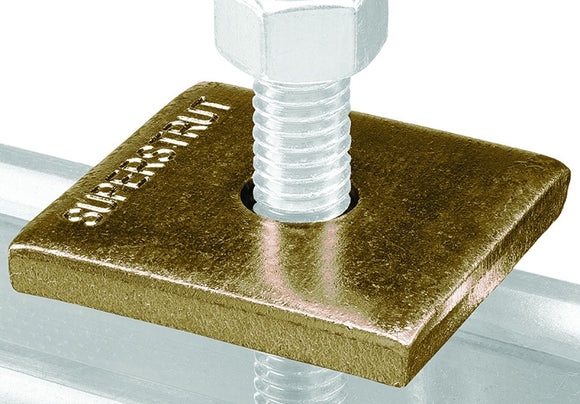 SuperStrut 200 Series ZAB2413/8-10 Square Conduit Washer, Stainless Steel, Galvanized, Gold