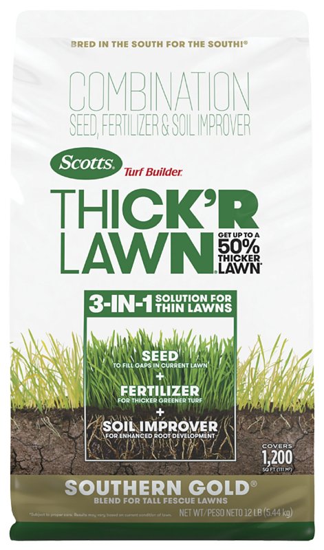 Scotts Turf Builder 30457 Thick 'r Southern Gold Grass Seed, 12 lb Bag