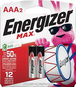 BATTERY MAX AAA ALKALINE 2PK  