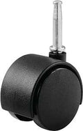 CSTR TWN WHL NYLN STEM 2IN BLK