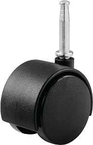 CSTR TWN WHL NYLN STEM 2IN BLK