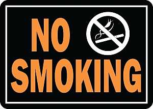 SIGN NO SMOKING 10X14IN ALUM  
