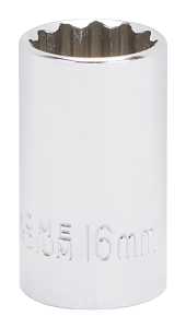 SOCKET STD 16MMX12PT 1/2DRIVE 