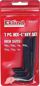 KEY HEX SET 7PC SAE HEX-L     