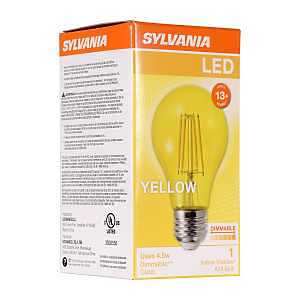 LED 4.5W A19 DIM MED YELLOW   
