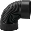 ELBOW PIPE 90DEG 24GA 6IN BLK 