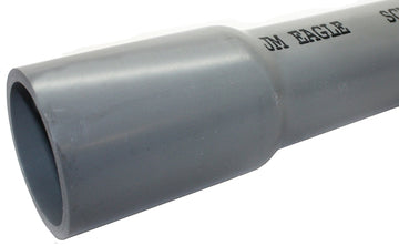 JM Eagle 67603 Rigid Conduit, 3/4 in, 10 ft L, SCH 80, PVC, Gray