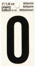 LETTER HOUSE O 2IN REFL BLK   