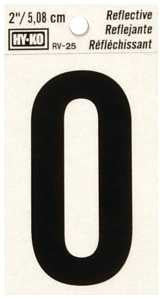 LETTER HOUSE O 2IN REFL BLK   