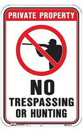 SIGN AL NO TRSPSNG/HNTNG 12X18