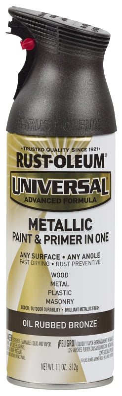 Rust-Oleum 249131 Spray Paint, Metallic, Oil-Rubbed Bronze, 11 oz Can