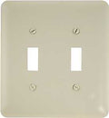WALL PLATE 2G TGL STEEL ALMOND