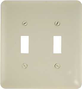 WALL PLATE 2G TGL STEEL ALMOND
