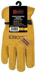 GLOVES DRIVER COWHIDE LTHR L  
